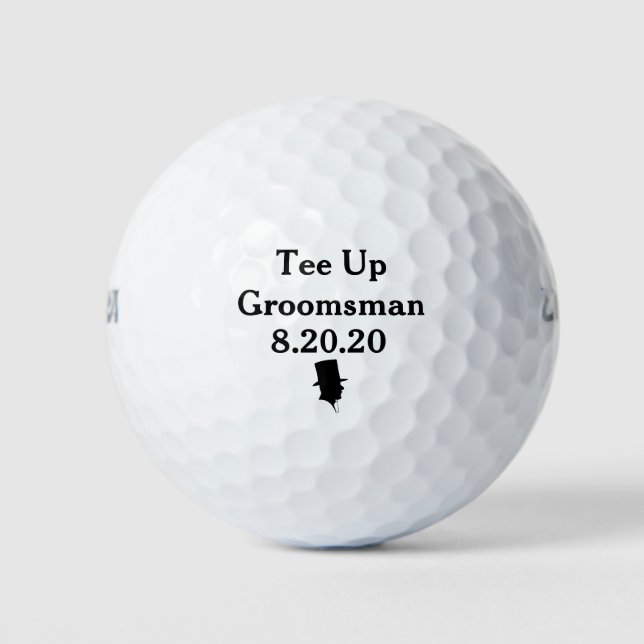 Invitation de la balle de golf Groomsman (Devant)
