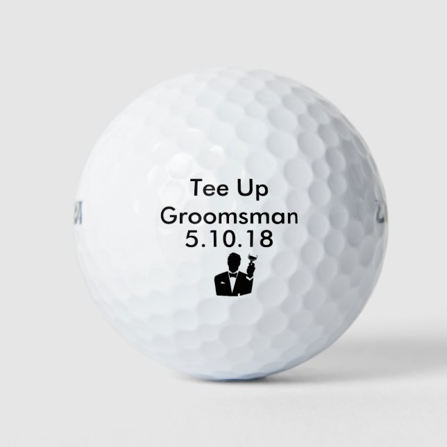 Invitation de la balle de golf Groomsman (Devant)