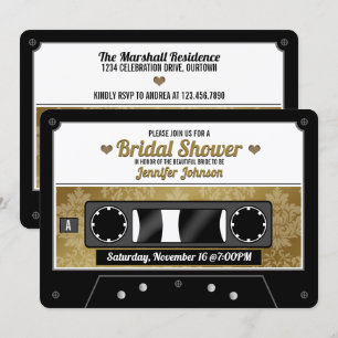 Invitation de la bande de cassette de mariée