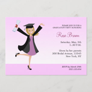 Invitation de la Blonde Graduation Party