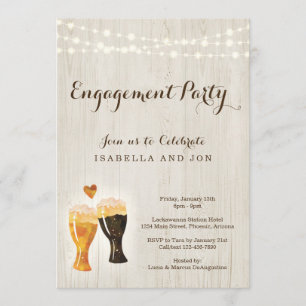 Invitation de la Brasserie Engagement Party  Bière