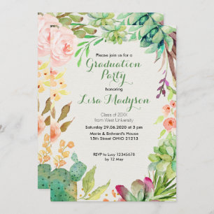 Invitation de la Cactus Graduation Party