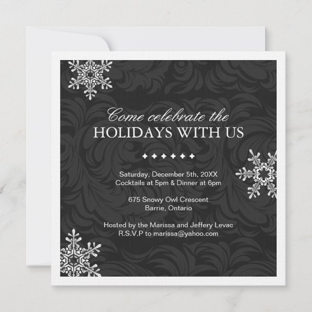 Invitation de la carte de Noël (Devant)