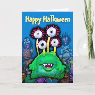 Invitation de la carte d'Halloween MONSTER PARTY a