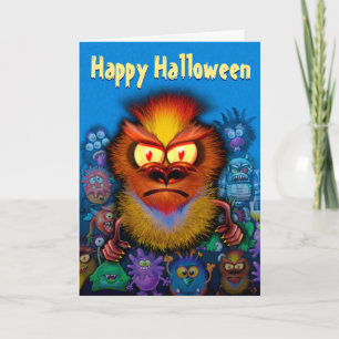Invitation de la carte d'Halloween MONSTER PARTY a