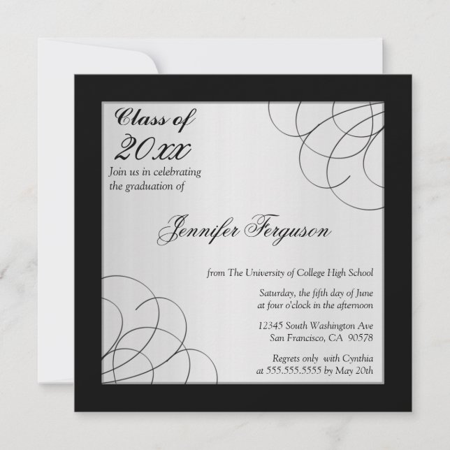 invitation de la cérémonie de remise des diplômes  (Devant)