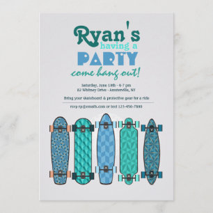 Invitation de la collection de skateboard