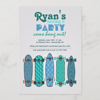 Invitation de la collection de skateboard