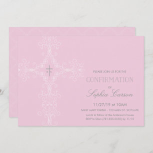 Invitation de la confirmation de la fille avec la