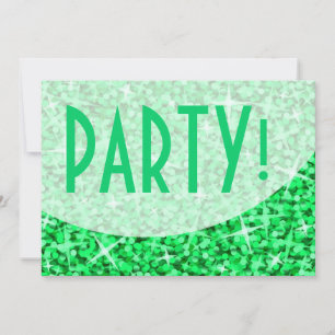 Invitation de la courbe verte Glitz "Party !"