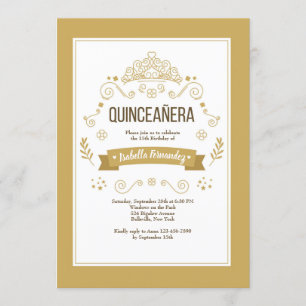 Invitation de la Couronne de Quinceañera