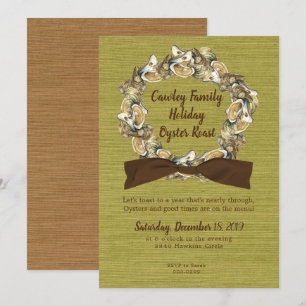 Invitation de la couronne d'huîtres de vacances
