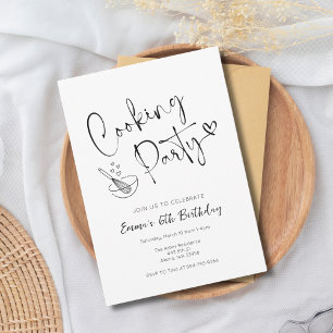 Invitation de la Cuisine pour enfants Anniversaire