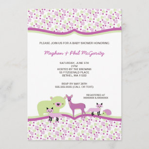 Invitation de la de la FILLE du Baby shower des