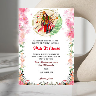 Invitation de la déesse Mata Ki Chowki Durga Jagra