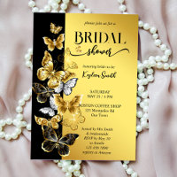 Invitation de la douche de la nuptiale des papillo