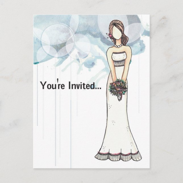 Invitation de la douche nuptiale (Devant)