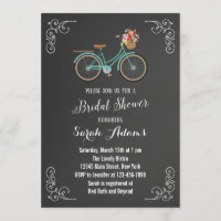Invitation de la douche nuptiale à bicyclette Chal