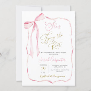 Invitation de la douche nuptiale à nouer