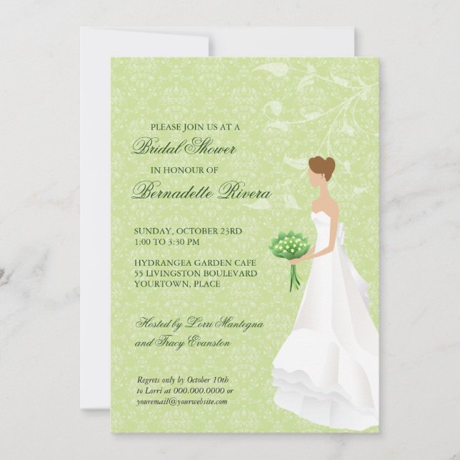 Invitation de la douche nuptiale Aisle (Devant)
