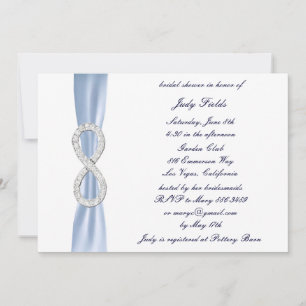 Invitation de la douche nuptiale Blue Diamond Infi
