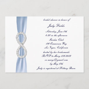 Invitation de la douche nuptiale Blue Diamond Infi