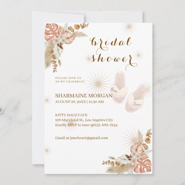 Invitation de la douche nuptiale Boho Bliss (Devant)