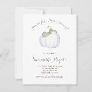 Invitation de la douche nuptiale Citrouille blanch