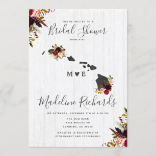Invitation de la douche nuptiale de destination Ha