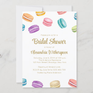 Invitation de la douche nuptiale de Macaron