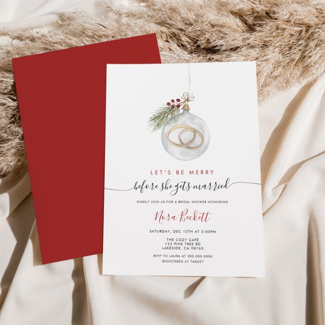 Invitation de la douche nuptiale de Noël d'hiver (Créateur téléchargé)
