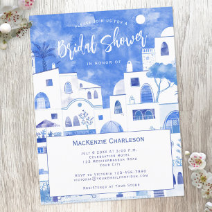 Invitation de la douche nuptiale de Santorin