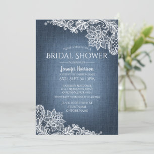 Invitation de la douche nuptiale Denim et Lace