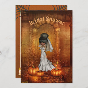 Invitation de la douche nuptiale d'Halloween