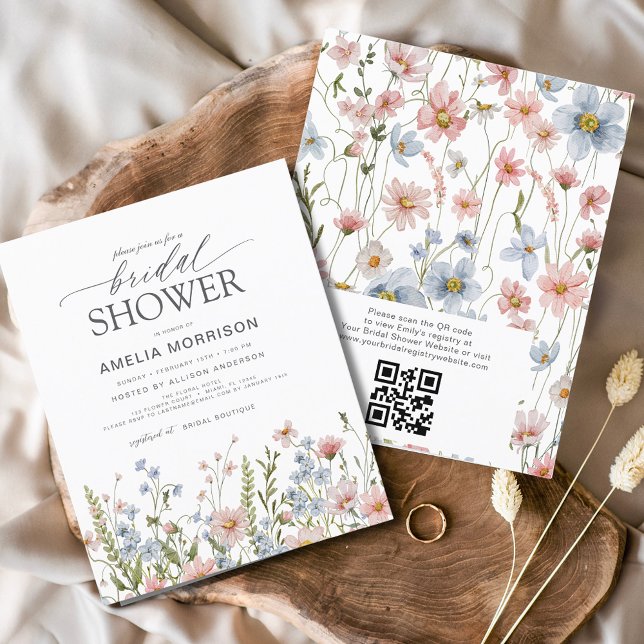Invitation de la douche nuptiale du code QR du Fle (Créateur téléchargé)
