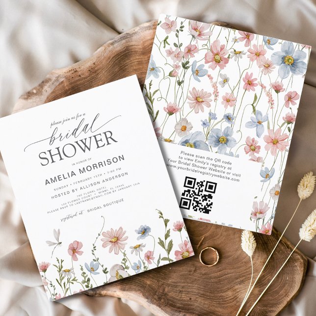 Invitation de la douche nuptiale du code QR du Fle (Créateur téléchargé)