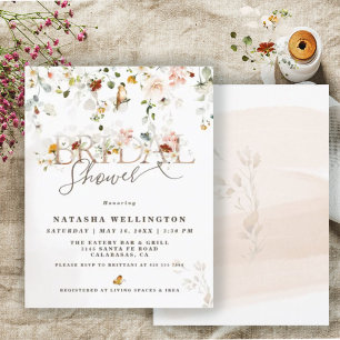 Invitation de la douche nuptiale du Fleur sauvage