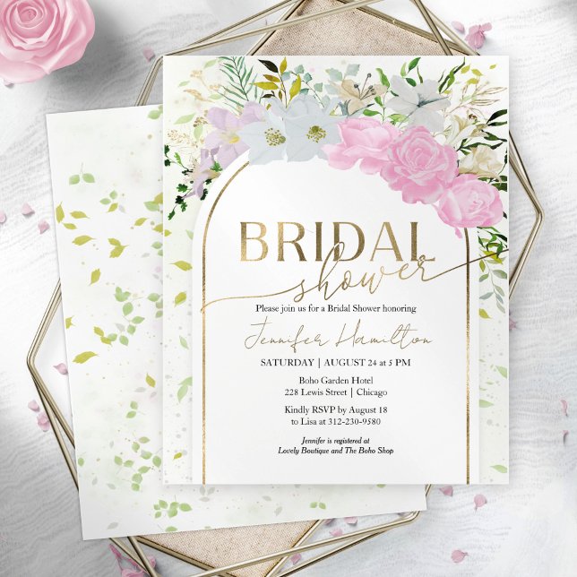 Invitation de la douche nuptiale du printemps Fleu (Créateur téléchargé)