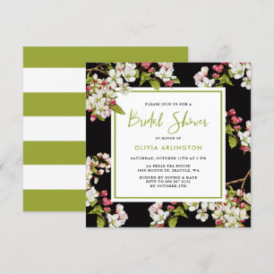 Invitation de la douche nuptiale en fleurs de ceri