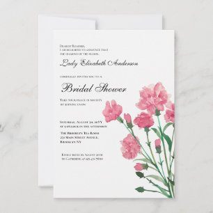 Invitation de la douche nuptiale Fleur sauvage Boh