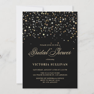 Invitation de la douche nuptiale Gold Star Confett