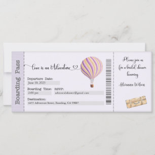 Invitation de la douche nuptiale, Invitation de la