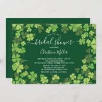 Invitation de la douche nuptiale irlandaise Shamro