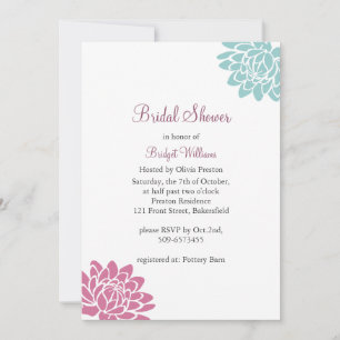 Invitation de la douche nuptiale Lotus Flower