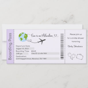Invitation de la douche nuptiale, Mariée à être in