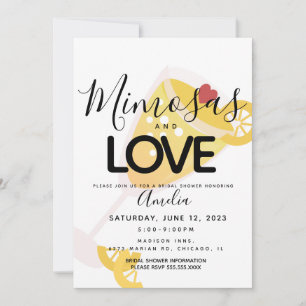 Invitation de la douche nuptiale Mimosa jaune