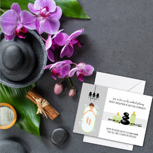 Invitation de la douche nuptiale ou un Spa Week-en