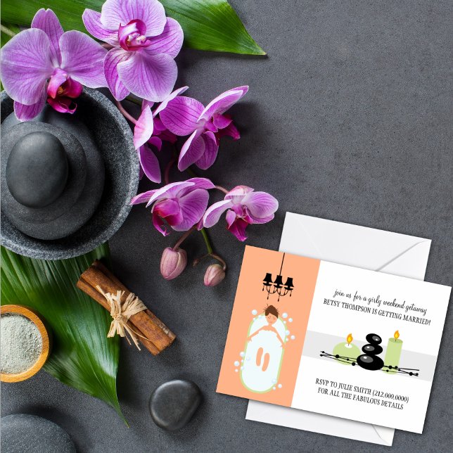 Invitation de la douche nuptiale ou un Spa Week-en (Créateur téléchargé)