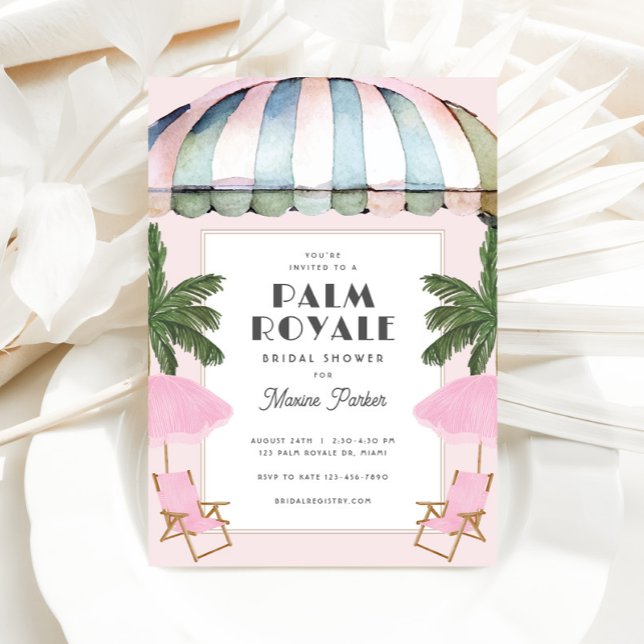 Invitation de la douche nuptiale Palm Royale (Palm Royale Bridal Shower Invitation)