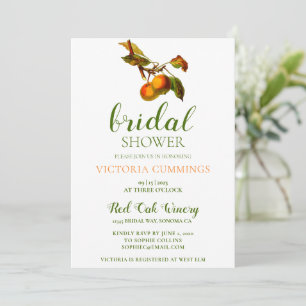 Invitation de la douche nuptiale Peach